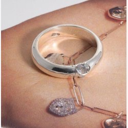 Sapphire Kokoro Silver Ring